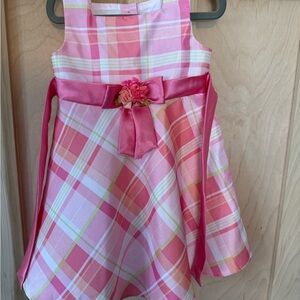 Youngland Pink and Yellow Plaid Dress